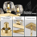 59 Inch Brass Rectangle Wagon Wheel Chandeliers, Gold Chandelier for Dining Room Over Table, Modern Crystal Long Chandelier, Farmhouse Large Linear Chandeliers for Kitchen Island by CozyNest Decor
