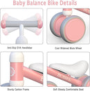 Baby Balance Bike Toys for 12-36 Months Kids Toy Boy and Girls Gifts Toddler Best First Birthday Gift Children Walker No Pedal Infant 4 Wheels Bicycle (Classic, Pink) by TinyTreasures Baby Boutique