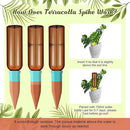 6 Sets Plant Watering Devices Include Terracotta Self Watering Spikes and 26 oz Plastic Bottles, Slow Release Vacation Insert Automatic Plant Waterer Device (Brown and Mixed Color) by GreenHaven Gardens