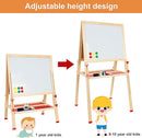 Adjustable Wooden Easel for Kids, Foldable Standing Art Easel for 3, 4, 5, 6, 7, 8 Years Old with Accessories, Drawing Painting Gifts for Boys & Girls Toddlers, Great Presents for Birthday by TinyTreasures Baby Boutique