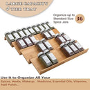 Bamboo Spice Rack Drawer Organizer - 8 Piece Set - 8" or 16" Wide by CozyNest Decor