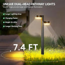 Solar Pathway Lights Outdoor Waterproof, 4 Pack with 8 Head Solar Lights Outdoor Super Bright Up to 12Hrs, Auto On/Off Garden Light for Yard Patio Path Walkway Driveway Outside Decor by CozyNest Decor