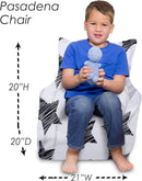 Posh Creations Bean Bag Chair Structured Seat for Toddlers and Kids, Comfy Chair for Gaming, Reading, and Watching TV for Children, Pasadena Chair, Canvas - Sketchy Stars by TinyTreasures Baby Boutique