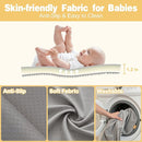 48" ×48" Padded Baby Play Mat for Floor, 1.2" Thick Memory Foam Mat with Machine Washable Cover, Soft Tummy Time Crawling Playmat with Non-Slip Bottom, Fits 50" x50" Playpens by TinyTreasures Baby Boutique