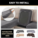 PrinceDeco Sectional Couch Covers 3 Pieces Velvet Sofa Covers L Shape Soft Couch Covers for Sectional Sofa Corner Sofa Cover Couch Cover for Dogs Washable (2 Seater + 1 Chaise,Grey) by CozyNest Decor