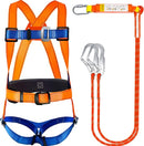 Full Body Safety Harness Tool Fall Protection，OSHA/ANSI Compliant,ASTM F1774certified | INTERNAL Shock Absorbing Lanyard（Orange） by TinyTreasures Baby Boutique