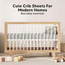 KeaBabies 2-Pack Organic Crib Sheets for Boys, Girls - 52x28 Fitted Crib Mattress Sheet Neutral, Breathable Jersey Cotton Cover for Baby Bed, Toddler Mattress, Soft & Cute Prints (Savannah) by TinyTreasures Baby Boutique