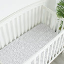 Crib Sheets 4 Pack for Baby Boys & Girls, Neutral Crib Sheet Fitted 52'' x 28'' for Standard Crib & Toddler Mattress, Ultra Soft Material Baby Sheet, Grey Leaf by TinyTreasures Baby Boutique
