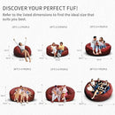 Bean Bag Chair for Adults 4FT,Soft Removable Cover for Teens/Girls Bedroom,Fluffy Giant Round Floor Beanbag Lounger Chairs (No Filler,Claret)