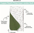 Copper Pearl Jumbo Premium Knit 3 Layer Stretchy Throw Blanket Wade by CozyNest Decor