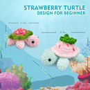 Crochet Kit for Beginners,Crochet Starter Kit with Step-by-Step Video Tutorials,DIY Crochet Animal Kits for Adults Kids,Complete Kit Included(2PCS Turtle) by TinyTreasures Baby Boutique