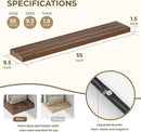 Dreamland 55 Inches Floating Shelves for Wall, 9.3" Deep Long Floating Shelves Set of 1, Large Display & Storage Shelf, Wall Shelf for Bathroom Bedroom Living Room Kitchen Office, Walnut by CozyNest Decor