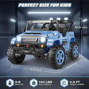 Hikole 2 Seater XL Ride on Cars for Kids - 24V Electric Car with 20 Inch Wide Seat, 4WD/2WD Switch, Remote Control, LED Lights, Music Player, Battery Powered Car for Kids, Blue-Gray by TinyTreasures Baby Boutique