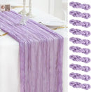 Sioloc 10 Pack Lilac Purple Lavender Cheesecloth Table Runner Fall Autumn Decor for Home 10ft Table Cloth for Tea Wedding Birthday Party Baby Bridal Shower Halloween Thanksgiving by CozyNest Decor