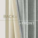 MIULEE 100% Blackout Linen Curtains for Bedroom Thermal Insulated Glacier Gray Grommet Room Darkening Curtains & Drapes for Living Room Nursery 52 x 96 Inch (2 Panels) by TinyTreasures Baby Boutique