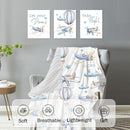 Personalized Baby Crib Bedding Set for Baby Boys Girls, Toy Airplane Pattern Custom Name Baby Crib Sets 5-Pcs, Toddler Double Layer Blanket Fitted Sheets Changing Pad Cover Rug Wall Art Set by TinyTreasures Baby Boutique