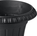PL00BK Classic Traditional Plastic Urn Planter, Black by CozyNest Decor
