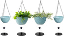 Hanging Planters for Indoor Plants 8/10 Inch, 4 Packs Plant Hanger Outdoor with Drainage Holes, Hanging Basket Flower Pot Perfect for Home, Office and Garden (Sky Blue) by GreenHaven Gardens