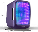 Frigidaire EFMIS179 Gaming Light Up Mini Beverage Refrigerator, Purplehaze by CozyNest Decor