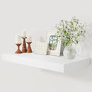 12 Inch Deep White Floating Shelves, 24 x 12 Floating Shelf for Books, Rustic Wood Deep Wall Shelves for Home Storage & Display, 2" Thicked Shelves for Kitchen, Living Room, Bedroom, 1 Pack by CozyNest Decor
