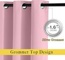 NICETOWN Blackout Crystal Pink Curtains 84 inches Long, Grommet Room Darkening Thermal Insulated Sound Dampening Window Treatments for Bedroom/Home Office, 2 Panels, W46 x L84 by TinyTreasures Baby Boutique
