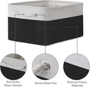 TheWarmHome Storage Bins for Shelves - 1 Pack 13.8x9.7x6.7 inch Storage Basket for Organizing for Closet Organizer Cubes Laundry Cloth Nursery (White & Black) by TinyTreasures Baby Boutique