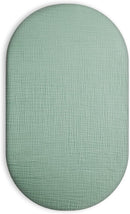 Bassinet Sheet for Baby Boy and Girl, Fitted Sheets for Rectangle, Oval, Hourglass Bassinet Mattress, Muslin Moses Basket Sheets with Neutral Style (Sage) by TinyTreasures Baby Boutique