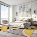 Rugshop Contemporary Abstract Circles Easy Maintenance for Home Office,Living Room,Bedroom,Kitchen Soft Area Rug 7'10" x 10'2" Yellow by TinyTreasures Baby Boutique