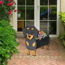 Black and Tan Dachshund Dog Planter Plant Pots,Cute Garden Dog Flower Planter,Dog Planters Birthday Gifts for Women,Office,Indoor/Outdoor Decor(9.45 * 7.5 * 13.39in) by GreenHaven Gardens