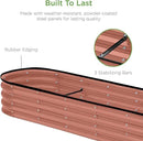Best Choice Products 8x2x1ft Outdoor Metal Raised Garden Bed, Oval Deep Root Planter Box for Vegetables, Flowers, Herbs, and Succulents w/ 108 Gallon Capacity - Terracotta by GreenHaven Gardens