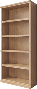 70 in Tall Bookcase, White Bookshelf Open Storage 5-Tier Shelves, 33 inch Wide Floor Standing Indoor Furniture, Book Cases for Home School Library Office Bedroom Kids, Oak 5 Tiers by CozyNest Decor