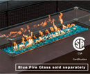 COSIEST 2-Piece Outdoor Propane Fire Table Set, Rectangle Concrete 56" x 28" Bronze Fire Pit (CSA Certified, 50,000 BTU) w 20lb Tank Table, Wind Guard, Waterproof Cover for Garden, Porch, Backyard by GreenHaven Gardens