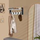 Sorbus Coat Hooks Wall Mount with Shelf – 24 Inch Coat Rack Wall Mount with 5 Heavy Duty Hooks – Floating Wall Shelf with Hooks for Entryway, Bathroom, Bedroom, Kitchen, or Mudroom (White) by CozyNest Decor