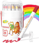 24 Color Twist Crayons for Toddlers 1-3 and Kids 4-8, Non-Toxic Washable Crayons 2-4, Ultra-Silky Easy-Grip Art Supplies, Ideal Coloring Gift for Boys and Girls by TinyTreasures Baby Boutique