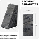 Marble Bookends for Heavy Books, Decorative Book Ends for Shelves, Titanium Black Stone Durable and Heavy-Duty Book Ends for Hardback Books & CDS, Unique Book Stopper & Holder, Set of 2 by CozyNest Decor