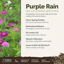 Eden Brothers Purple Rain Flower Mixed Seeds for Planting, 5 lb, 2,400,000+ Seeds with Zinnia Purple Prince & Violet Queen, Cosmos, Attracts Pollinators, Plant in Spring, Zones 3, 4, 5, 6, 7, 8, 9, 10 by GreenHaven Gardens