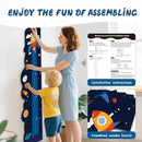 Personalized Name Growth Chart for Wall, Rocket Wood Height Chart for Kids, Height Measurement for Wall, Boy Girls Height Wall Chart Growth Measuring Ruler, Toddler Playroom Decor by CozyNest Decor