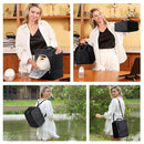 NCVI Breast Pump Bag, Double Layer Removable Pump Bag for Spectra S1, S2, Medela, Breast Pump Backpack with Ice Pack, Insulated Breast Milk Cooler Bag for Working Nursing Moms, Black by TinyTreasures Baby Boutique