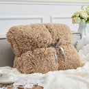 GONAAP Fuzzy Faux Fur Throw Blanket Twin Size Brown Super Soft Cozy Plush Fuzzy Shaggy Blanket for Couch Sofa Bed (Brown, Twin(60"x80")) by CozyNest Decor
