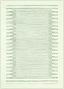 Wonnitar Washable Striped 5x7 Living Room Area Rug, Non-Slip Green Berber Stripe Rugs for Bedroom, Low Pile Soft Minimalist Floor Carpets for Kids Nursery Room Dining Room (Green,5' x 7') by CozyNest Decor