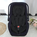 Infant Car Seat Insert Head and Body Support, GFU Reversible Newborn Insert for Carseat with Strap Pads, Soft Stroller Cushion Pillow Insert for Boys and Girls, Fits for Stroller, Swing, Black by TinyTreasures Baby Boutique