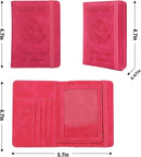 Melsbrinna Rfid Passport Holder for Travel women/Men, Cute Passport Wallet Rfid Blocking Card Slots, Rfid Passport Cover/CaseTravel Wallet, Passport Book Holder (1, Red5) by TinyTreasures Baby Boutique