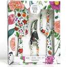 Garden Tool Set, 4 PCS Heavy Gardening Kit Heavy Duty Floral Hand Tools, Fancy Gifts for Women, Including Trowel, Sharp Pruner, Hand Rake, and Mat (White Set) by GreenHaven Gardens