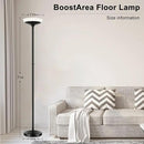 BoostArea Torchiere Floor Lamp, 30W Super Bright LED Standing Lamp, Stepless Dimmable Pole Lamp with 3000K Lighting, Rotary Switch, 70 Inch Tall Metal Modern Floor Lamps for Living Room/Bedroom Black by CozyNest Decor