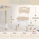 Kids Table and 2 Chairs Set, Height Adjustable (17.7"-26.1") Toddler Table and Chair Set, Multi-Activity Table with Graffiti Desktop, Children’s Table and Chairs for Classroom, Home & Daycare by CozyNest Decor