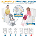 Orzbow 2-IN-1 Potty Training Toilet Seat with Step Stool for Toddler, Stability Training Potty Seat for Kids Boys Girls with Splash Guard and Anti-Slip Pad, Adjustable Ladder & Potty Seat Height, Grey by TinyTreasures Baby Boutique