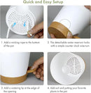 7/6.5/6/5.5/5/4 inch Self Watering Pots for Indoor Outdoor Plants, 6 Pack Plastic Flower Planters with Drainage Holes and Removable Saucers, Plant Pots with Wicking Rope, White Brown by GreenHaven Gardens