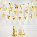 Gold Party Decorations Metallic Fabric Triangle Pennant Banner Gold Flag Bunting Garland for Graduation Birthday Wedding Anniversary Bridal Shower Bachelorette Engagement Hen Party Decoration Supplies by GreenHaven Gardens