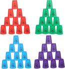 yeesport Sport Stacking Cups, 48pcs Sports Stacking Cups Sport Training Games for Travel Party Challenge Competition Gift for Kids and Adults (Blue+Green+Orange+Purple) by TinyTreasures Baby Boutique
