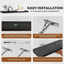 Floating Wall Shelves 2-Pack - 24-Inch Rustic Black Wooden Shelves for Storage and Décor, Easy Installation for Living Room, Bedroom, and Kitchen by CozyNest Decor